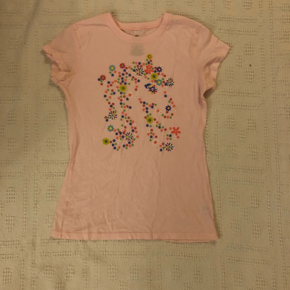 Unicorn Girls Tee Shirt XL pink comfortable
